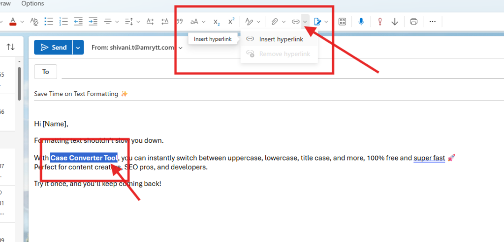How to Create a Hyperlink in Outlook