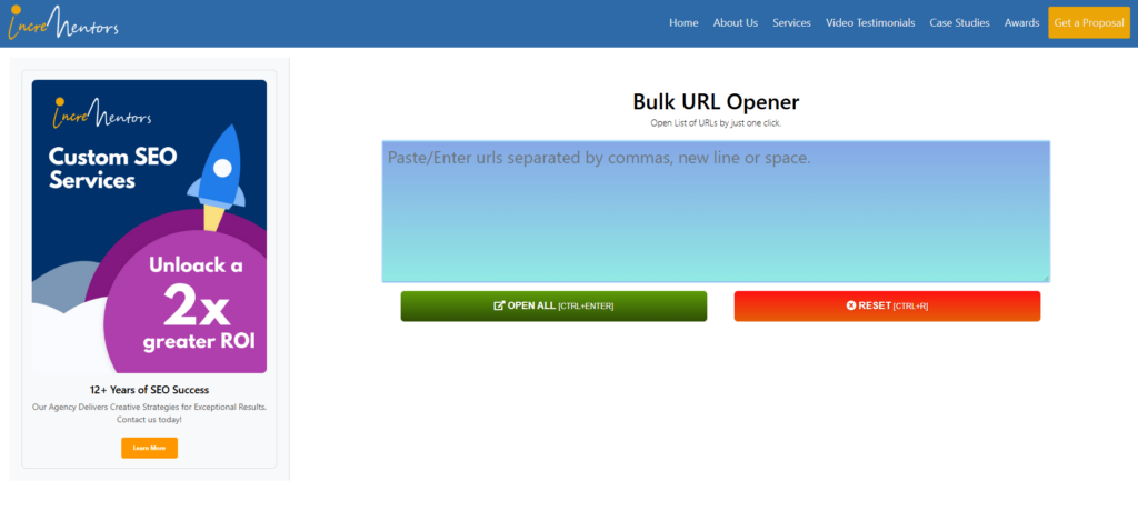 Incrementors – Bulk URL Opener
