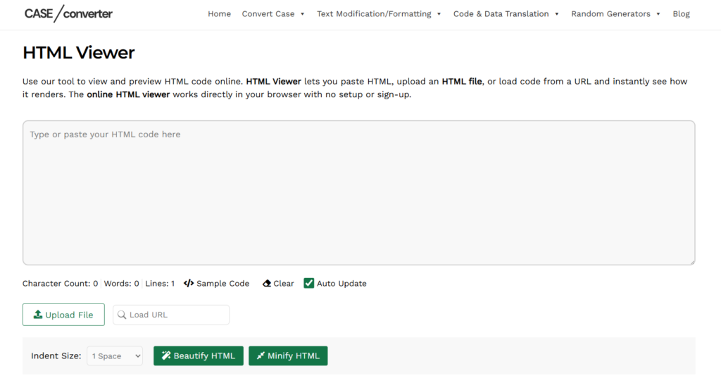 CASE CONVERTER TOOLS HTML Viewer