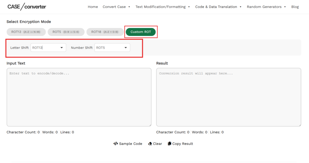 Custom ROT Features