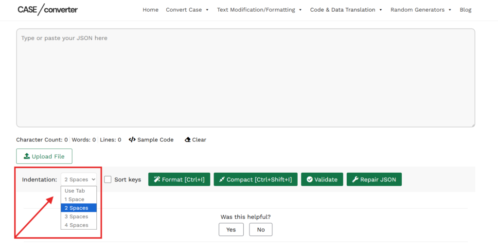 Step 2 Choose Indentation Settings
