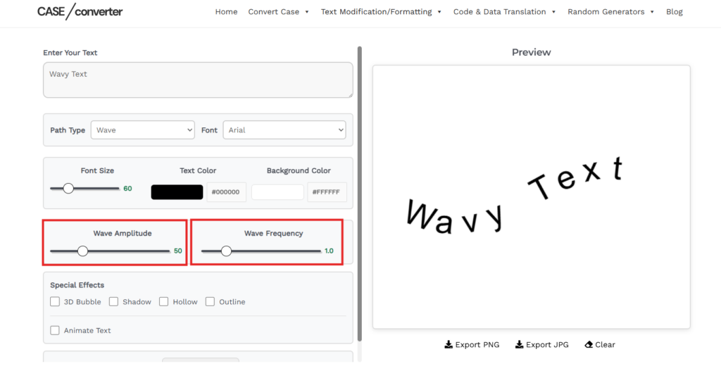 Step 4 Customize Wave Amplitude & Frequency