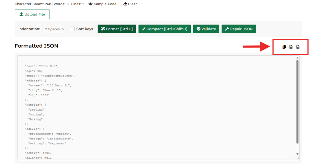 Step 4 View and Copy the Output