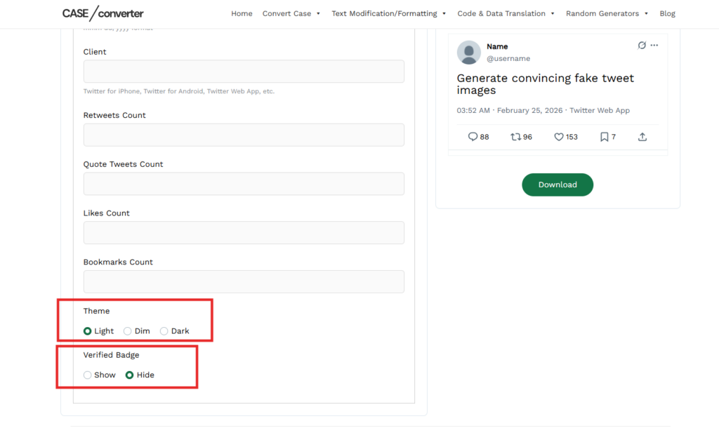 Step 5 Choose Theme & Tweet Source